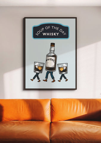 Scottish Whisky Soup of the Day UNFRAMED PRINT Funny Scots Original Art