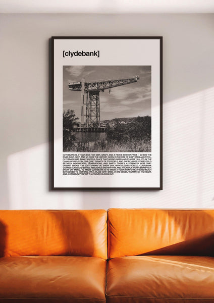 Clydebank UNFRAMED PRINT Scots Colourful Room Home Decor Scotland Themed Gift Souvenir