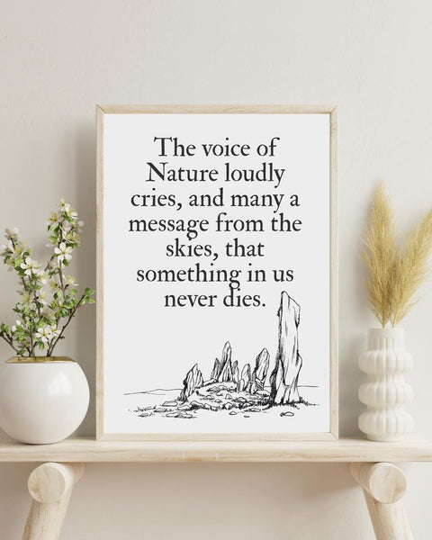 The voice of Nature Loudly Cries UNFRAMED PRINT | Robert Burns Poem, New Years Day | Scots Independence Scotland Definition Scottish