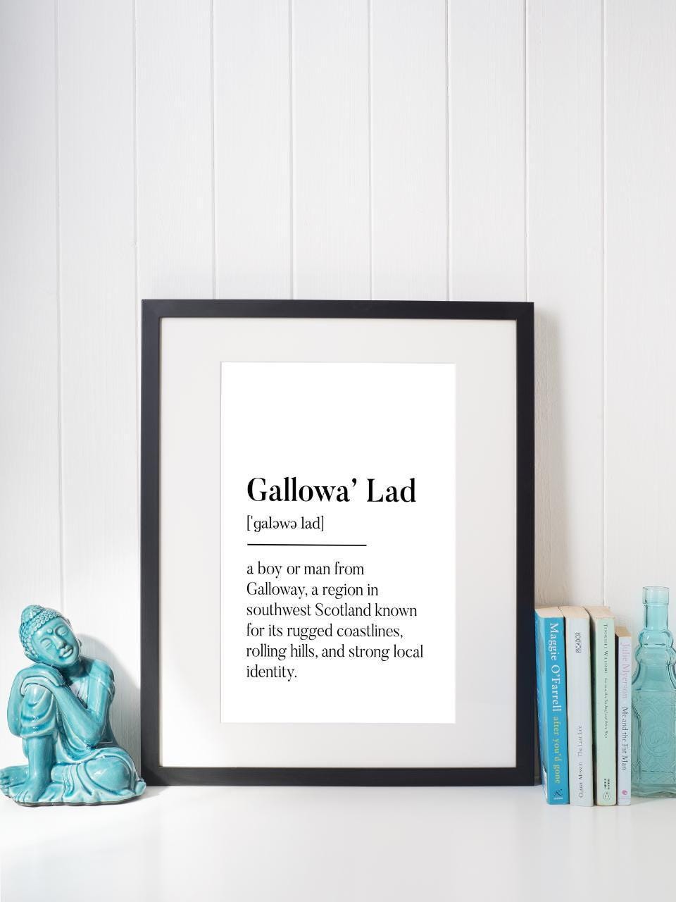 Gallowa' Lad Scots UNFRAMED PRINT Scots Colourful Room Home Decor Scotland Themed Gift For Scottish Pals