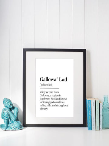 Gallowa' Lad Scots UNFRAMED PRINT Scots Colourful Room Home Decor Scotland Themed Gift For Scottish Pals