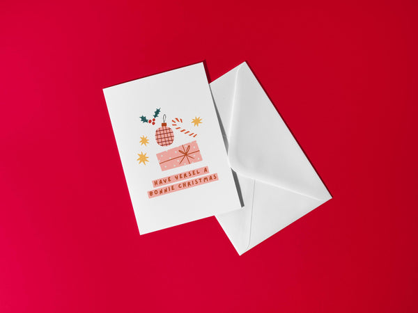 Bonnie Christmas Card | Scottish Christmas Card | Have Yersel a Bonnie Christmas | A6 Xmas Card | Cute Scottish Christmas Card | Scots Gift
