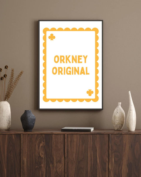 Orkney Original Playing Card Print | Orkney Wall Art | Scottish Islands Gift | Orcadian Gift | Scotland Home Decor