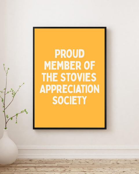 Stovies Appreciation Society | Funny Scottish Kitchen Wall Art | Scottish Food Gift | Scotland Decor | Scottish Kitchen Decor (Unframed)