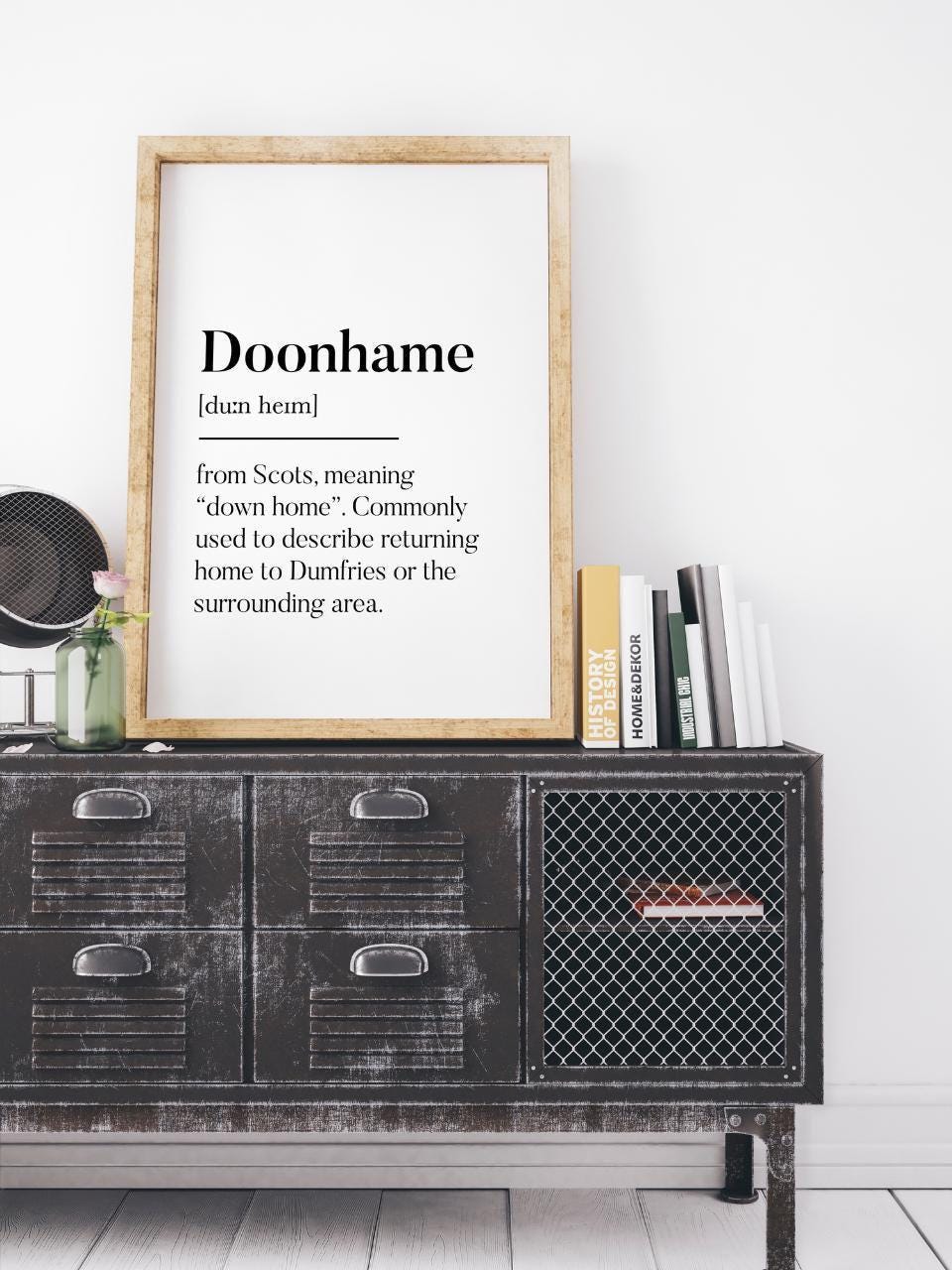 Doonhame Dumfries Scots UNFRAMED PRINT Scots Colourful Room Home Decor Scotland Themed Gift For Scottish Pals