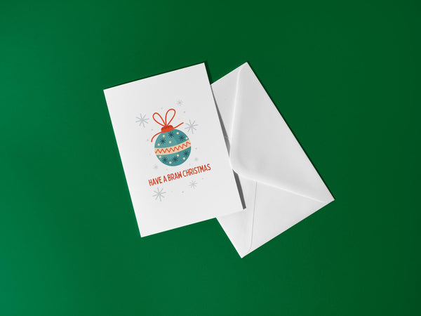 Braw Christmas Card | Scottish Christmas Card | Have a Braw Christmas | Scottish Xmas Card | Christmas Bauble Card | Scottish Gift