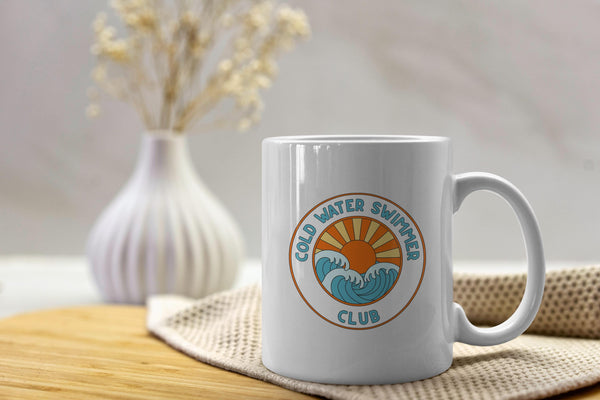 Cold Water Swimmer Club Mug – Wild Swimming Gift | Open Water Swim Mug | Sea Swimming Gift | Outdoor Adventure Mug | Cold Water Therapy Gift