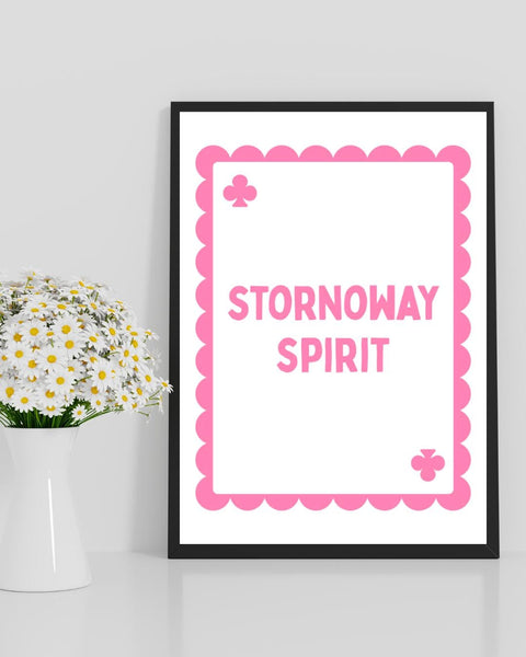 Stornoway Spirit Playing Card Print | Isle of Lewis Wall Art | Outer Hebrides Gift | Scottish Island Print | Scotland Gift