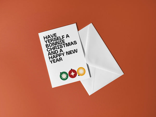 Bonnie Christmas Card | Scottish Xmas Card | Have Yerself a Bonnie Christmas | A6 Xmas Card | Modern Scots Christmas Card | Scottish Gift