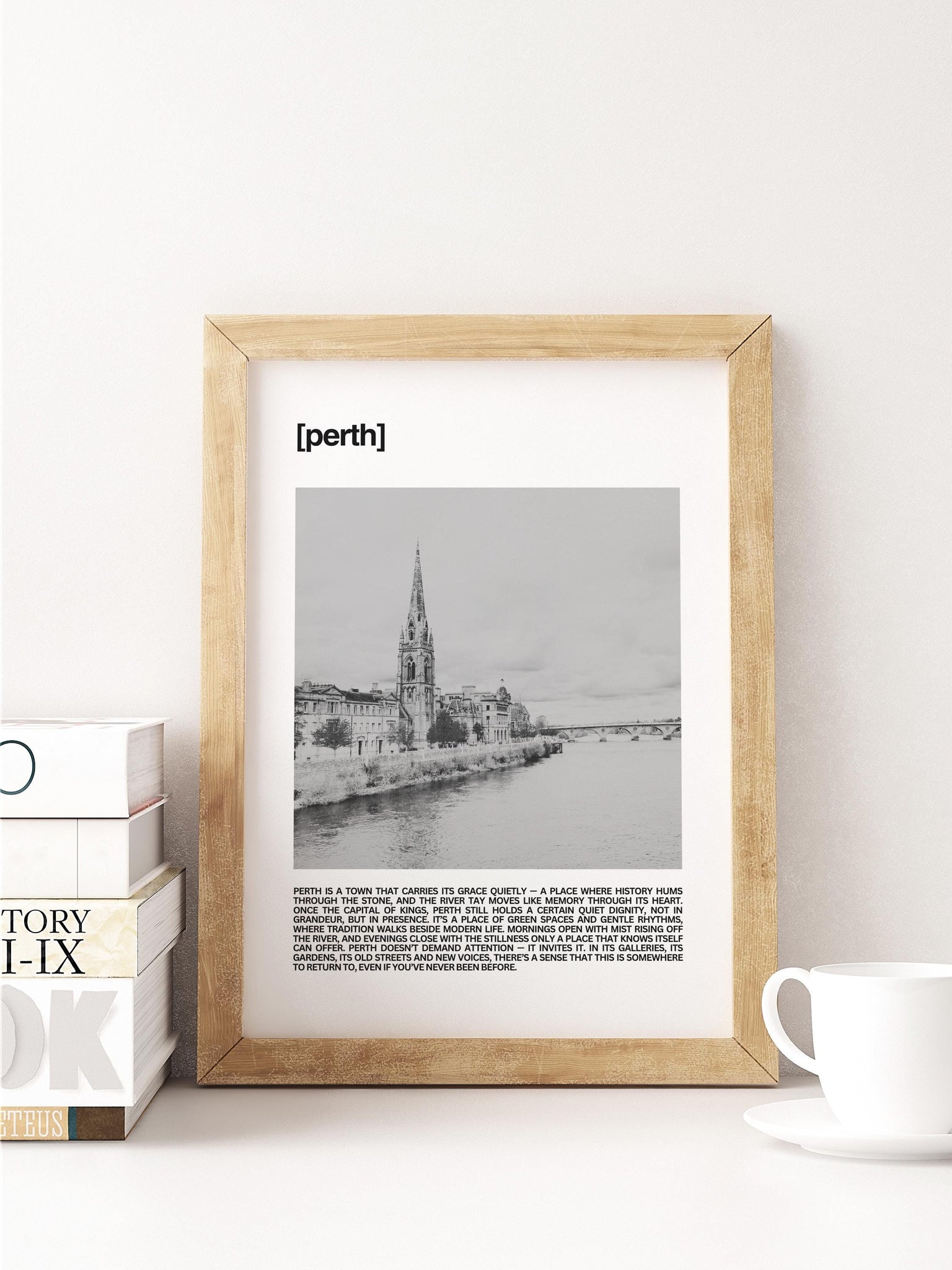 Perth UNFRAMED PRINT Scots Colourful Room Home Decor Scotland Themed Gift Souvenir