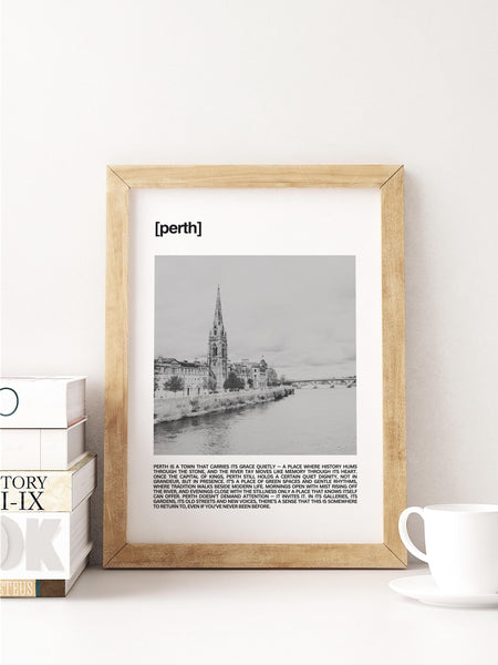 Perth UNFRAMED PRINT Scots Colourful Room Home Decor Scotland Themed Gift Souvenir