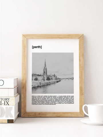 Perth UNFRAMED PRINT Scots Colourful Room Home Decor Scotland Themed Gift Souvenir