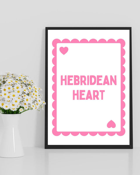 Hebridean Heart Playing Card Print | Scottish Wall Art | Hebrides Gift | Scottish Island Art | Scotland Lover Gift