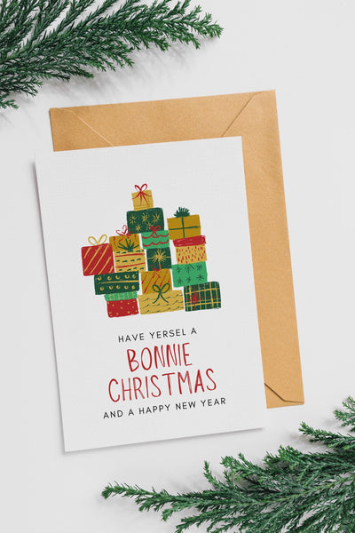 Bonnie Christmas Card | Scottish Christmas Card | Have Yersel a Bonnie Christmas | A6 Xmas Card | Christmas Presents Card | Scots Christmas