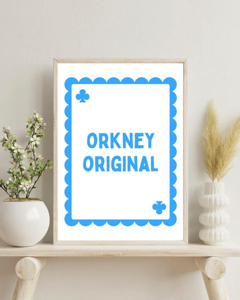 Orkney Original Playing Card Print | Orkney Wall Art | Scottish Islands Gift | Orcadian Gift | Scotland Home Decor