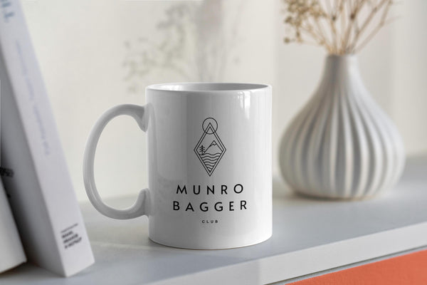 Minimalist Munro Bagger Mug | Scottish Hiking Gift | Munro Bagging Coffee Cup | Hillwalking Gift | Outdoor Lover Mug