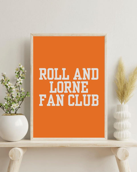 Roll and Lorne Fan Club Print | Funny Scottish Breakfast Wall Art | Square Sausage Gift | Scottish Kitchen Decor (Unframed)