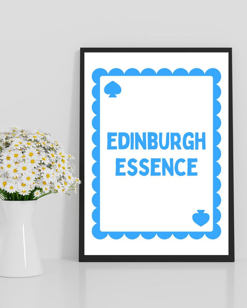 Edinburgh Essence Playing Card Print | Edinburgh Wall Art | Scottish City Gift | Scotland Print | Colourful Scottish Home Decor
