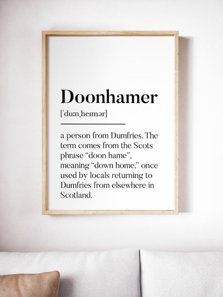 Doonhamer Dumfries Scots UNFRAMED PRINT Scots Colourful Room Home Decor Scotland Themed Gift For Scottish Pals