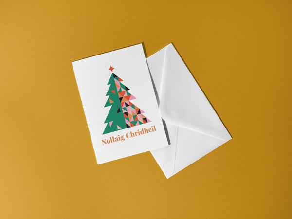 Nollaig Chridheil Christmas Card | Scottish Gaelic Christmas Card | Merry Christmas in Gaelic | Scottish Xmas Card | Modern Christmas Card