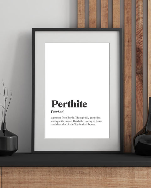 Perth Perthite UNFRAMED PRINT Scots Room Home Decor Scotland Themed Gift Souvenir