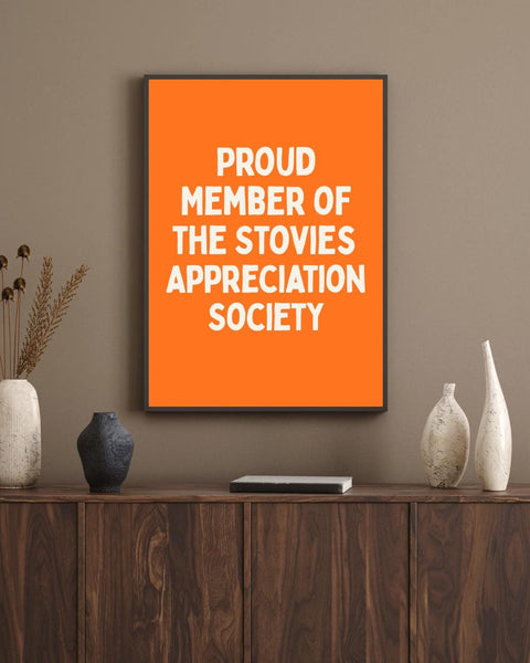 Stovies Appreciation Society | Funny Scottish Kitchen Wall Art | Scottish Food Gift | Scotland Decor | Scottish Kitchen Decor (Unframed)