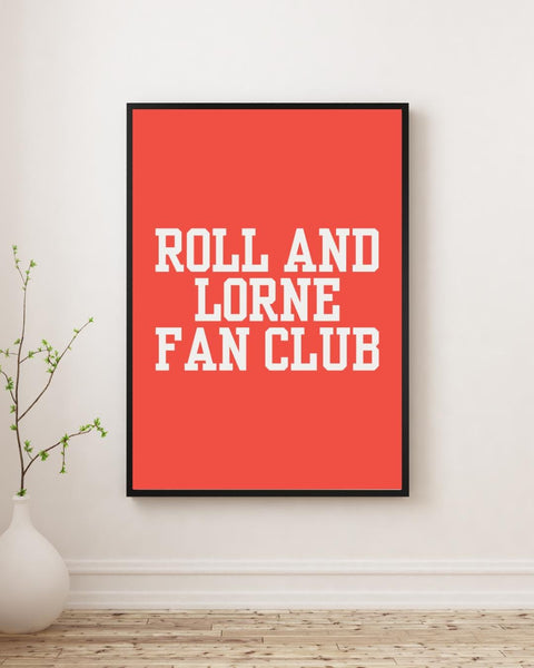 Roll and Lorne Fan Club Print | Funny Scottish Breakfast Wall Art | Square Sausage Gift | Scottish Kitchen Decor (Unframed)