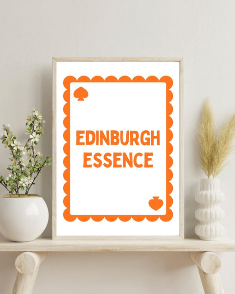 Edinburgh Essence Playing Card Print | Edinburgh Wall Art | Scottish City Gift | Scotland Print | Colourful Scottish Home Decor