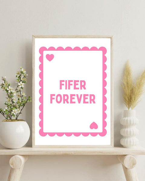 Fifer Forever Playing Card Print | Fife Wall Art | Scottish Print | Fife Gift | Scotland Gift | Scottish Home Decor