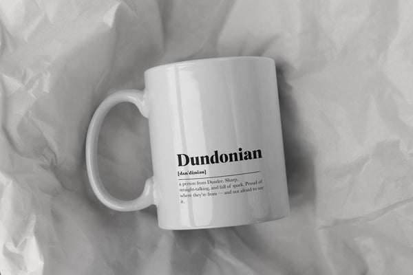 Dundonian Definition Mug | Dundee Gift | Scottish Coffee Mug | Funny Scotland Mug | Dundee Souvenir | Gift for Dundonian