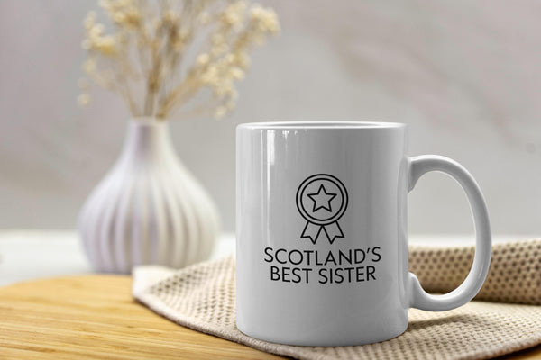 Scotland’s Best Sister Mug – Funny Sister Gift |  Scottish Sister Mug | Birthday Gift for Her | Christmas Sister Present | Scotland Gift