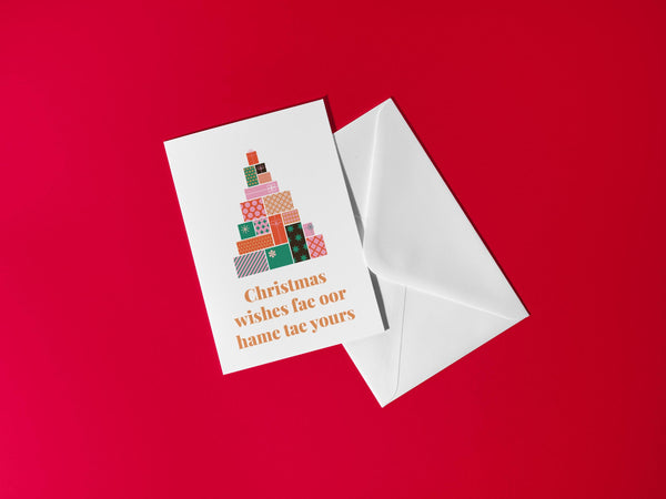 Scottish Christmas Card | Christmas Wishes Fae Oor Hame Tae Yours | Scots Language Christmas Card | Scottish Xmas Card | Scotland Gift