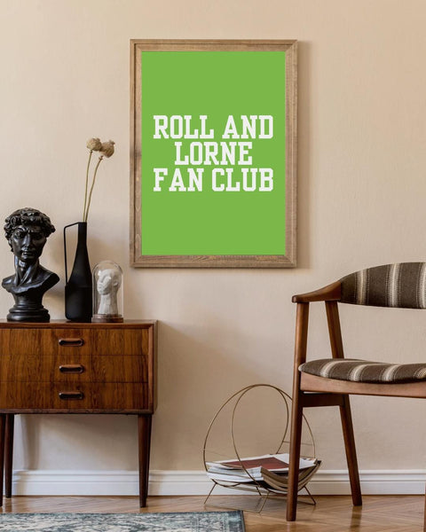 Roll and Lorne Fan Club Print | Funny Scottish Breakfast Wall Art | Square Sausage Gift | Scottish Kitchen Decor (Unframed)