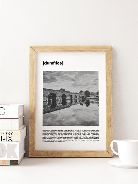 Dumfries UNFRAMED PRINT Scots Colourful Room Home Decor Scotland Themed Gift Souvenir