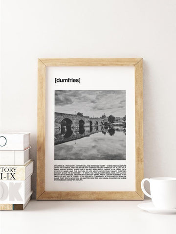 Dumfries UNFRAMED PRINT Scots Colourful Room Home Decor Scotland Themed Gift Souvenir