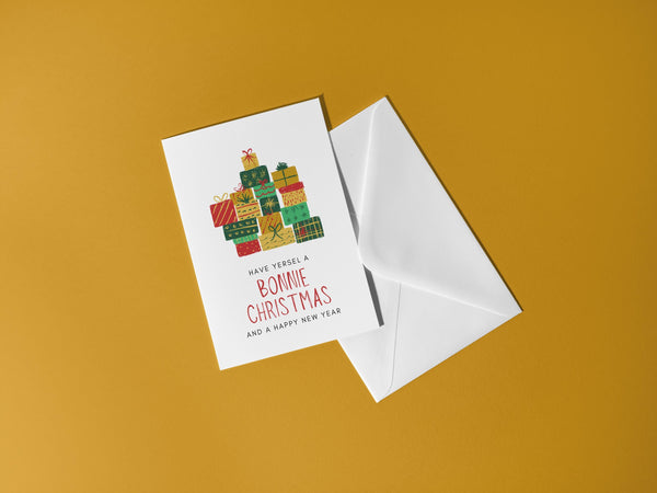 Bonnie Christmas Card | Scottish Christmas Card | Have Yersel a Bonnie Christmas | A6 Xmas Card | Christmas Presents Card | Scots Christmas