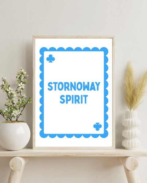 Stornoway Spirit Playing Card Print | Isle of Lewis Wall Art | Outer Hebrides Gift | Scottish Island Print | Scotland Gift
