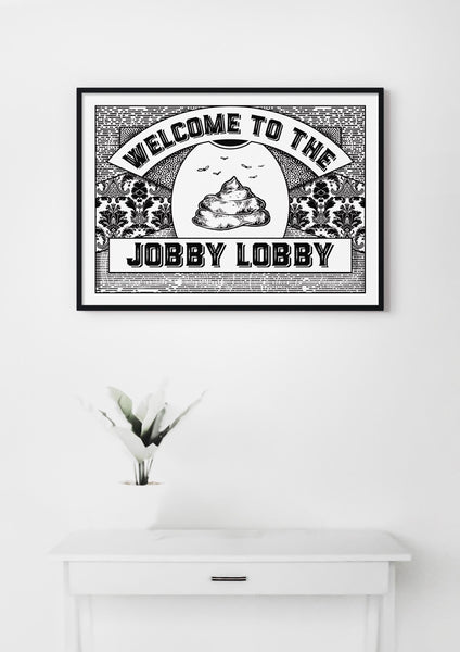 Welcome to the Jobby Lobby Bathroom Friend Birthday UNFRAMED PRINT Scots Banter Scotland Slang Scottish