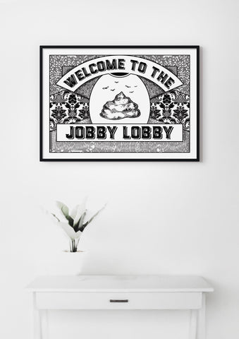 Welcome to the Jobby Lobby Bathroom Friend Birthday UNFRAMED PRINT Scots Banter Scotland Slang Scottish