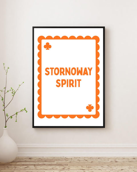 Stornoway Spirit Playing Card Print | Isle of Lewis Wall Art | Outer Hebrides Gift | Scottish Island Print | Scotland Gift