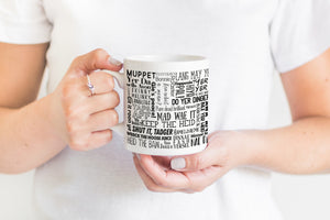 Scottish Sayings Greeting Scots Saying Mug Housewarming Gift Minimalist Monochrome Typography Scotland Slang Definition Scottish Independence