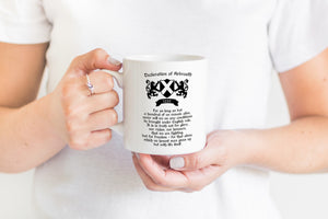 Declaration of Arbroath Independence Greeting Scots Saying Mug Housewarming Gift Minimalist Monochrome Typography Scotland Slang Definition Scottish Independence