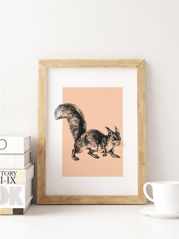 Choose Your Colour Red Squirrel Scottish Unframed Print