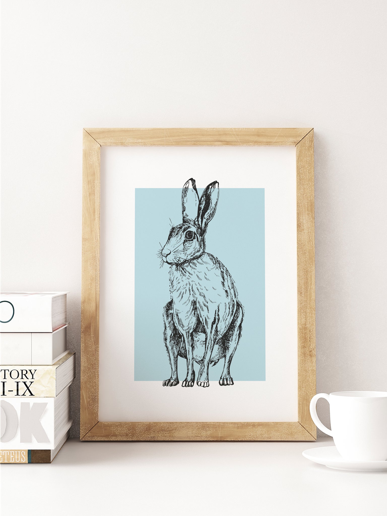 Choose Your Colour Hare Rabbit Scottish Unframed Print