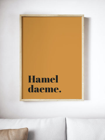 Hameldaeme Scottish Slang Colour Unframed Print