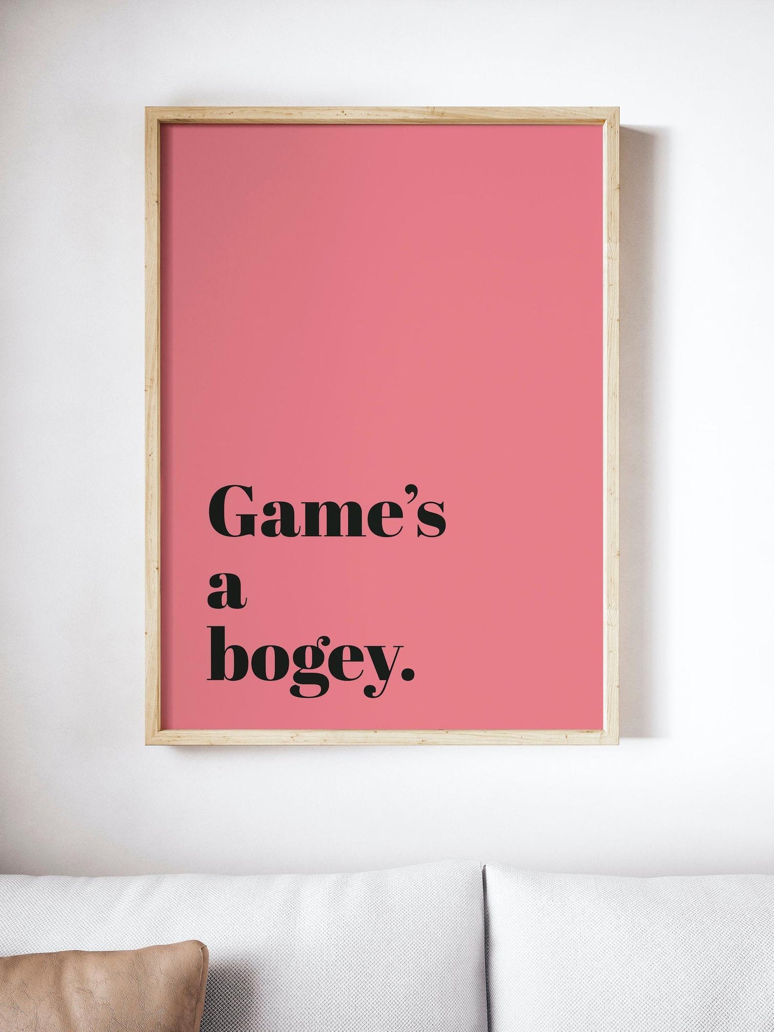 Game's A Bogey Scottish Slang Colour Unframed Print