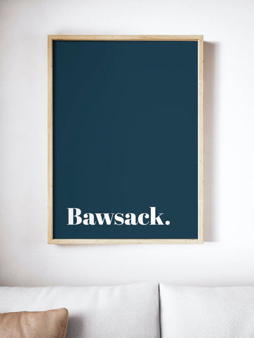 Bawsack Scottish Slang Colour Unframed Print