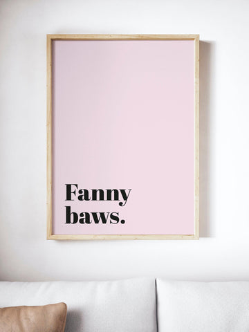 Fannybaws Scottish Slang Colour Unframed Print