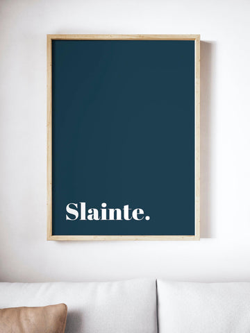 Slainte Scottish Slang Colour Unframed Print