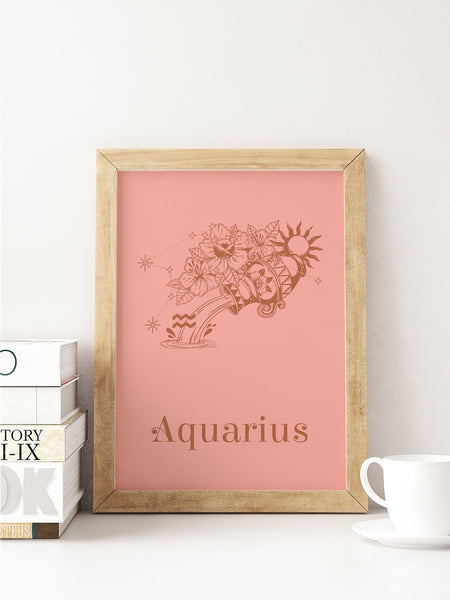 Aquarius Birthday Zodiac Horoscope Unframed Print